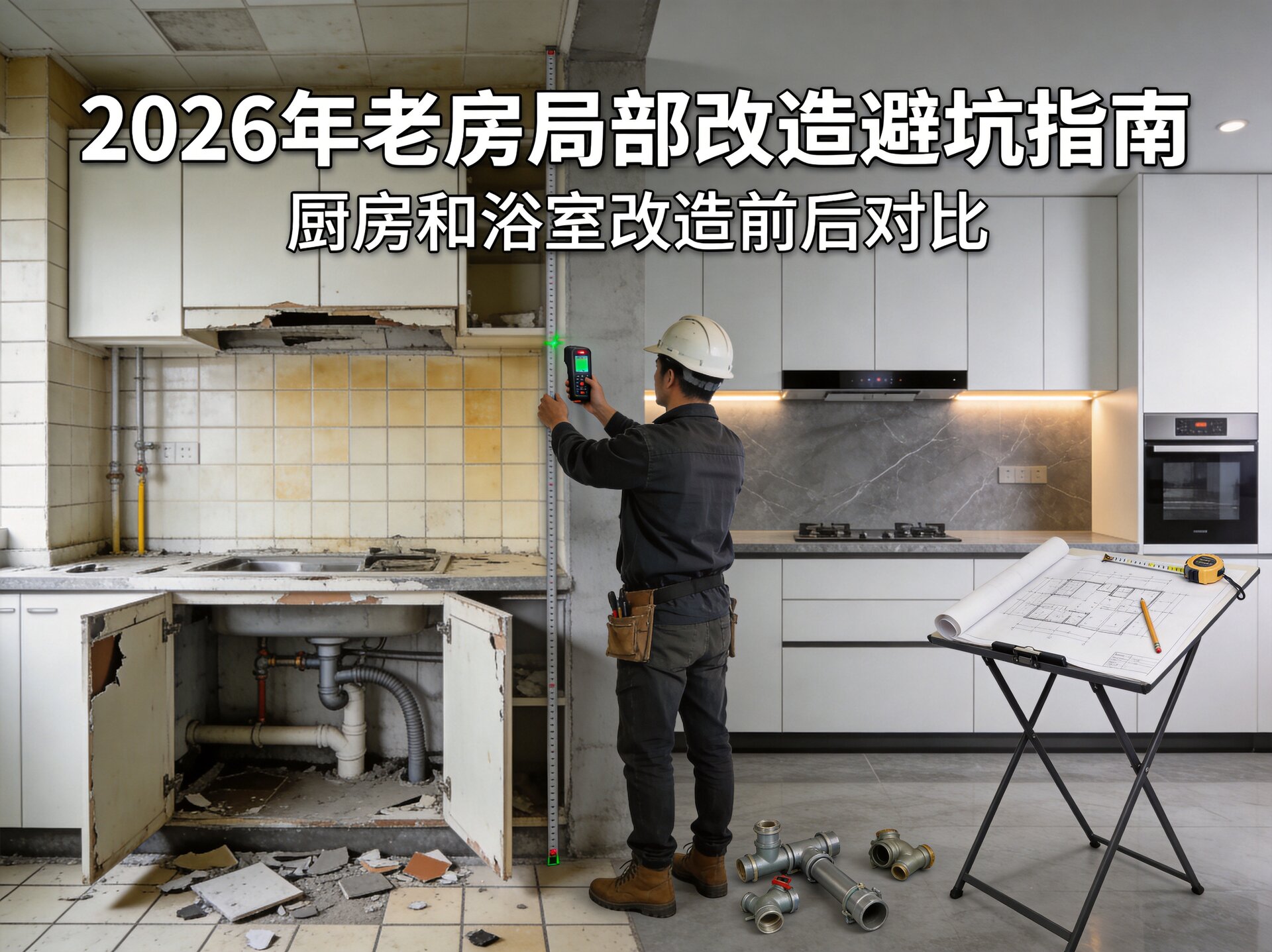 2026年老房局部改造避坑指南:厨卫翻新与墙面重装实操手册